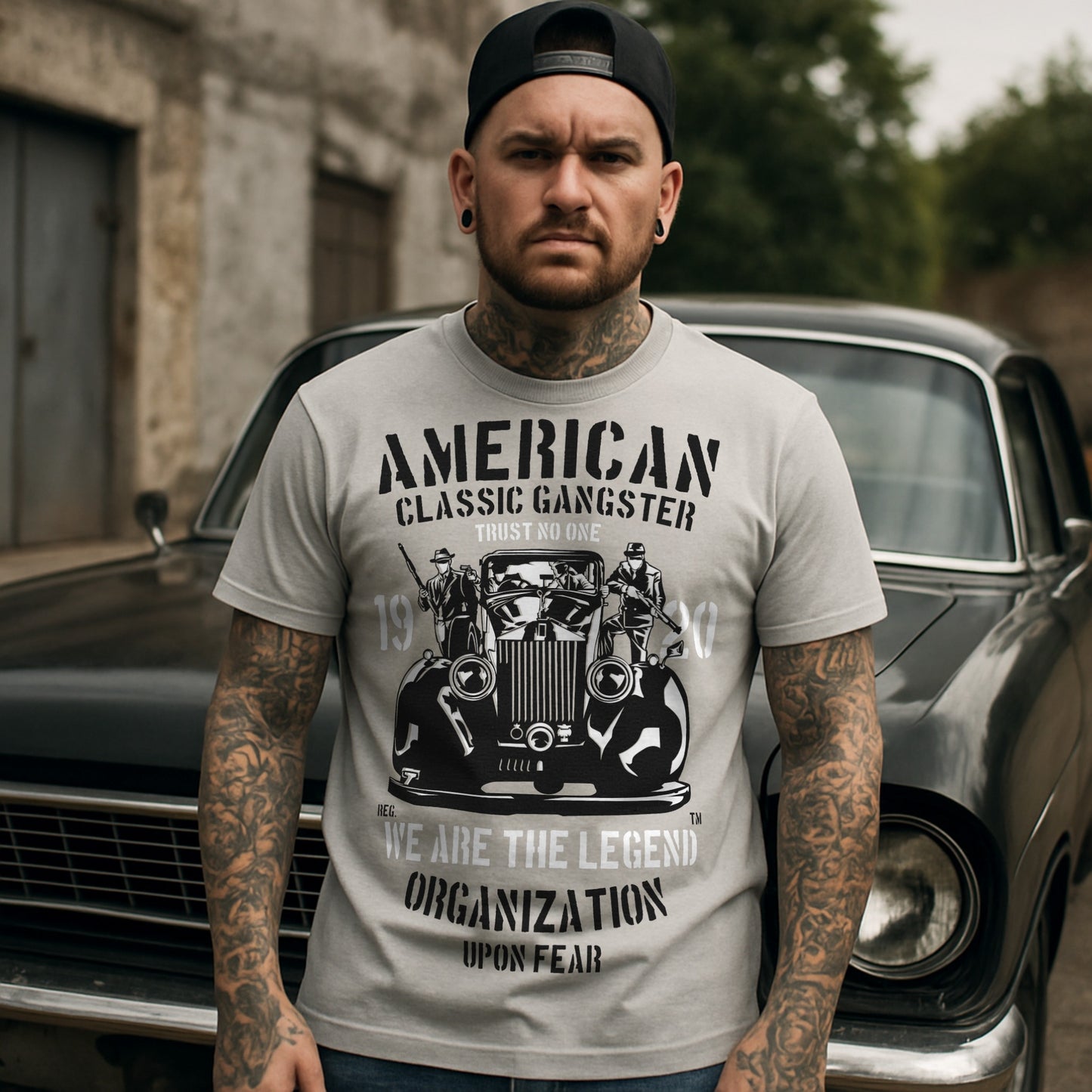 American Classic Gangster T-Shirt - Retro Style With Fearless Attitude