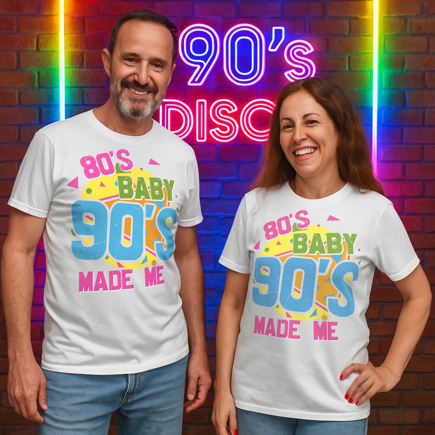 80s Baby 90s Made Me T-Shirt - Retro Throwback Tee - Fun Vintage Style Gift