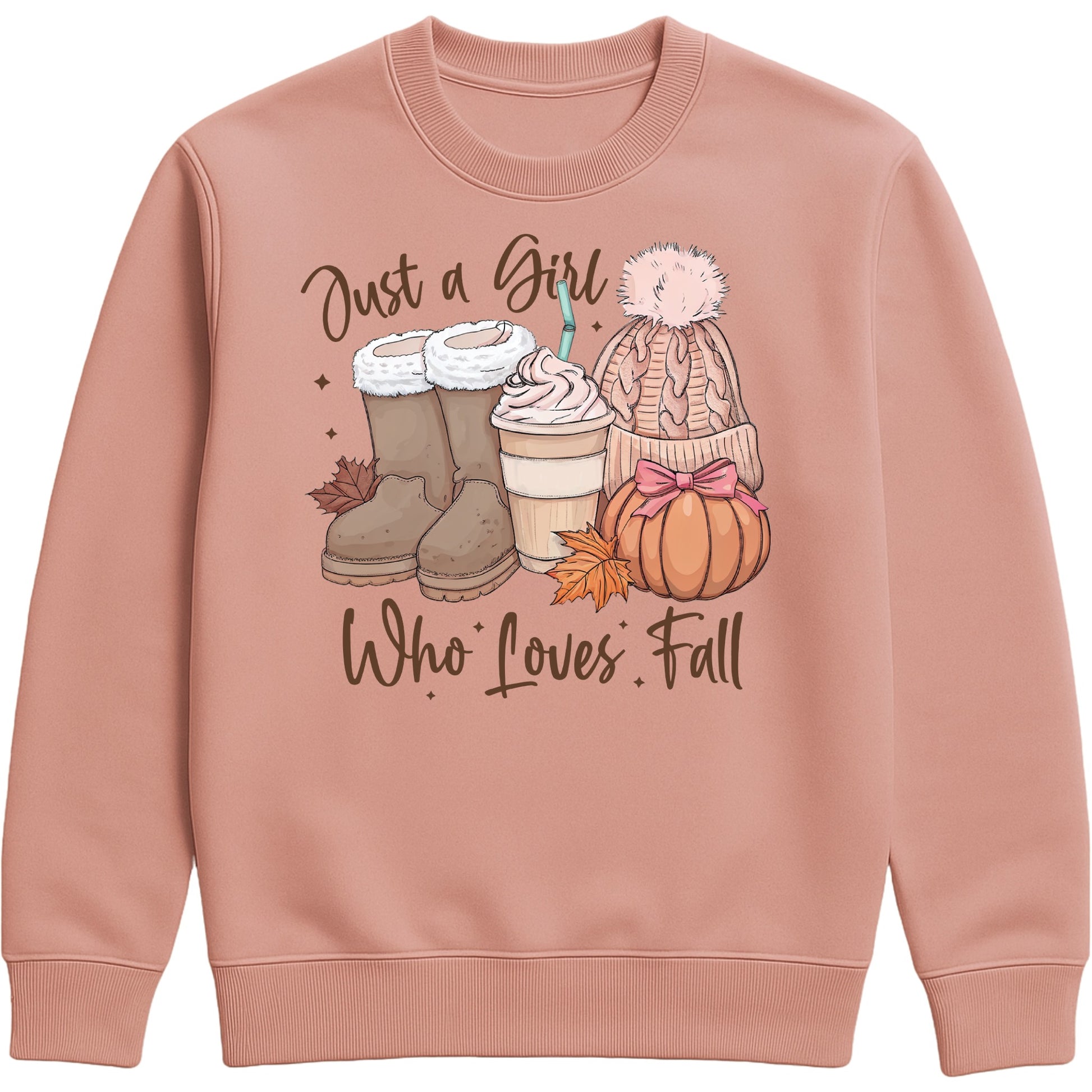 Cute fall dusty pink sweatshirt outfit — cozy and casual autumn pullover for pumpkin spice lovers and anyone obsessed with sweater weather vibes.