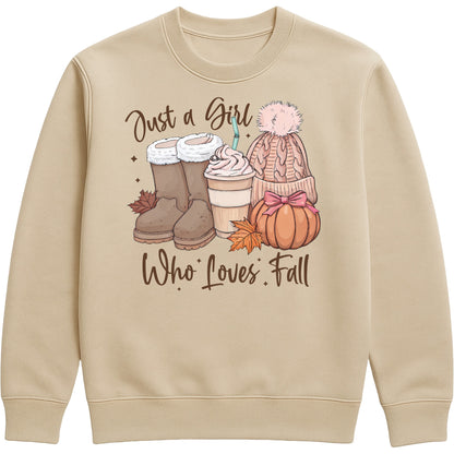 Cute fall nude colour sweatshirt outfit — cozy and casual autumn pullover for pumpkin spice lovers and anyone obsessed with sweater weather vibes.