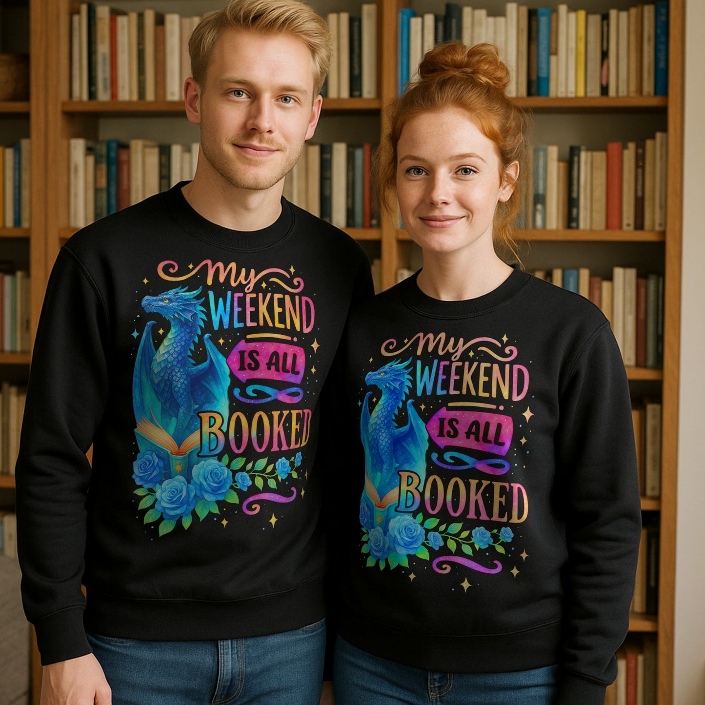 My Weekend Is All Booked Dragon Graphic Sweatshirt - Style With A Story